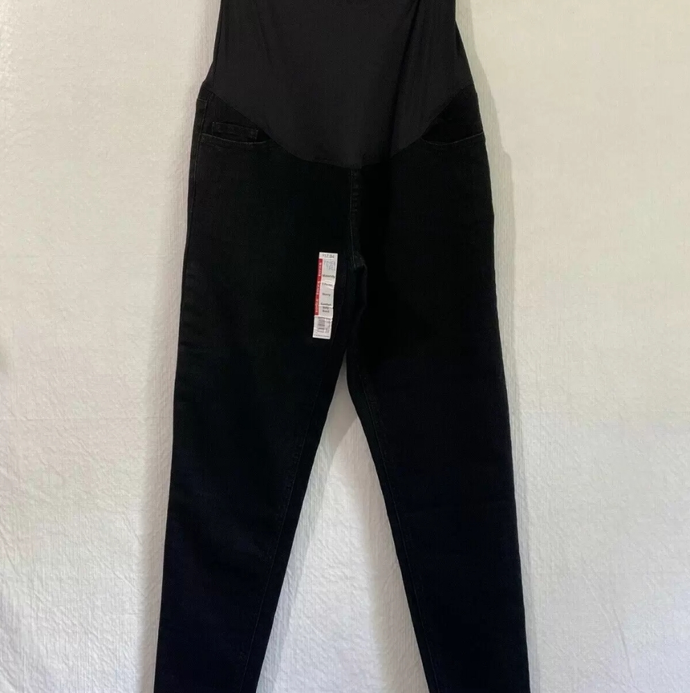 Time & Tru Maternity Black 5 Pocket Skinny Comfort